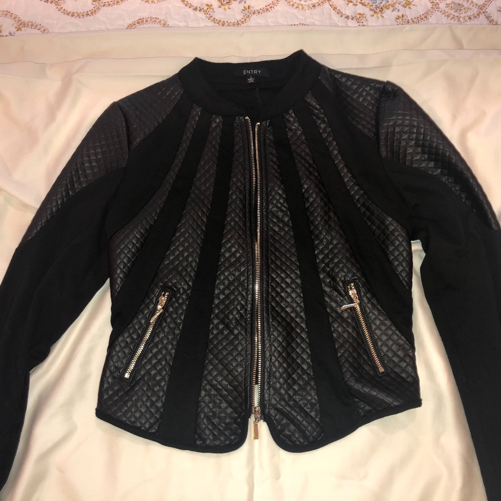 Patterned Leather Jacket